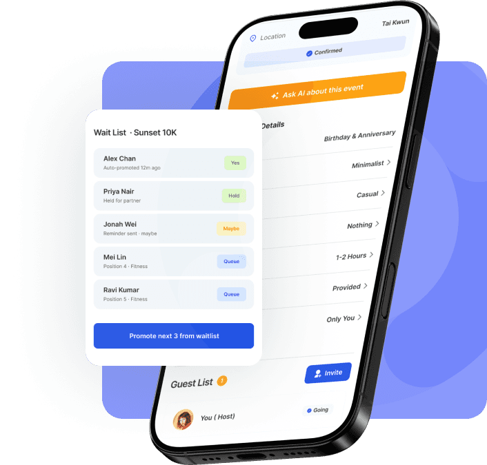 Eventfull — RSVP and waitlist management